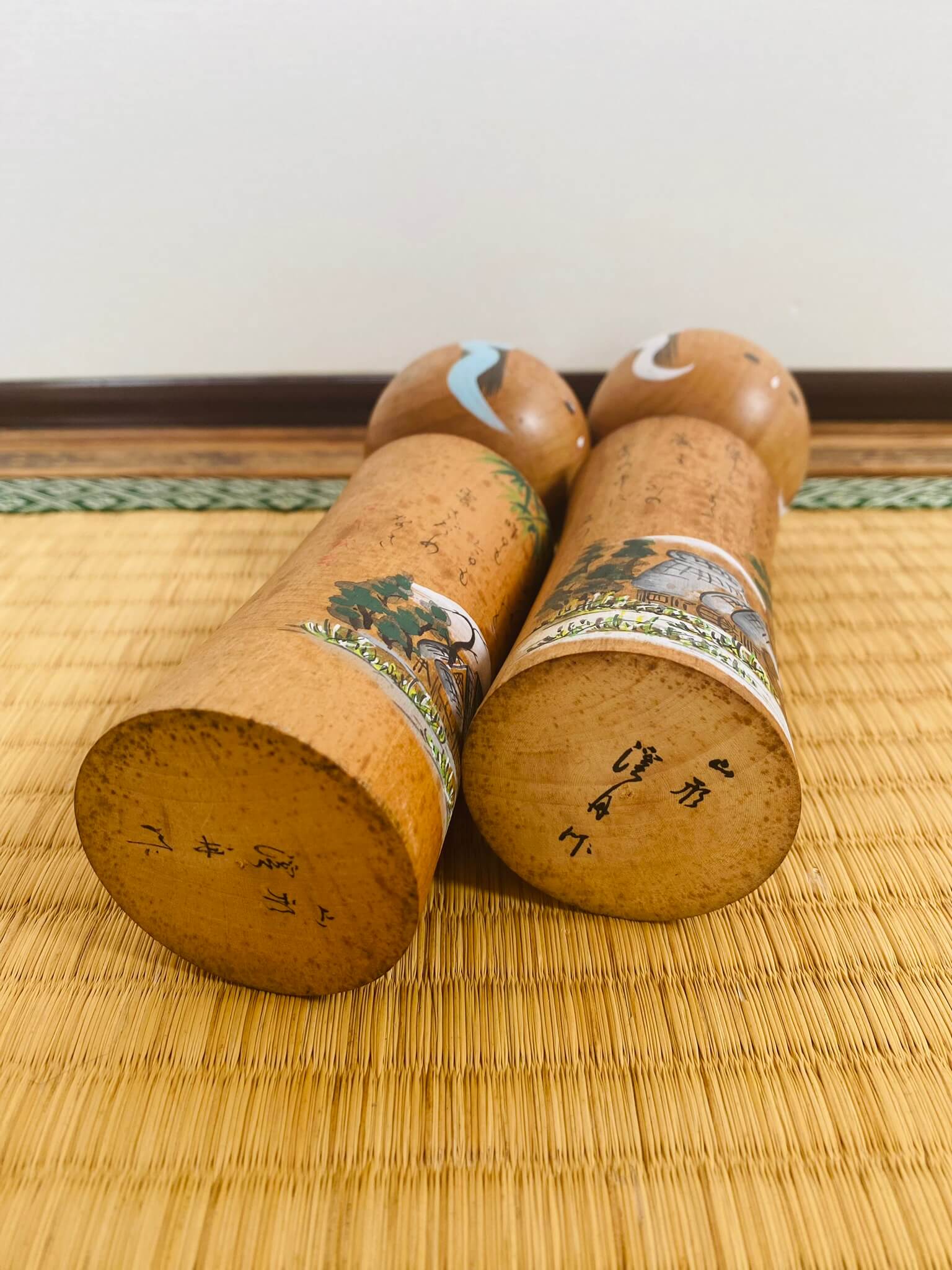 Pair of antique Kokeshi dolls