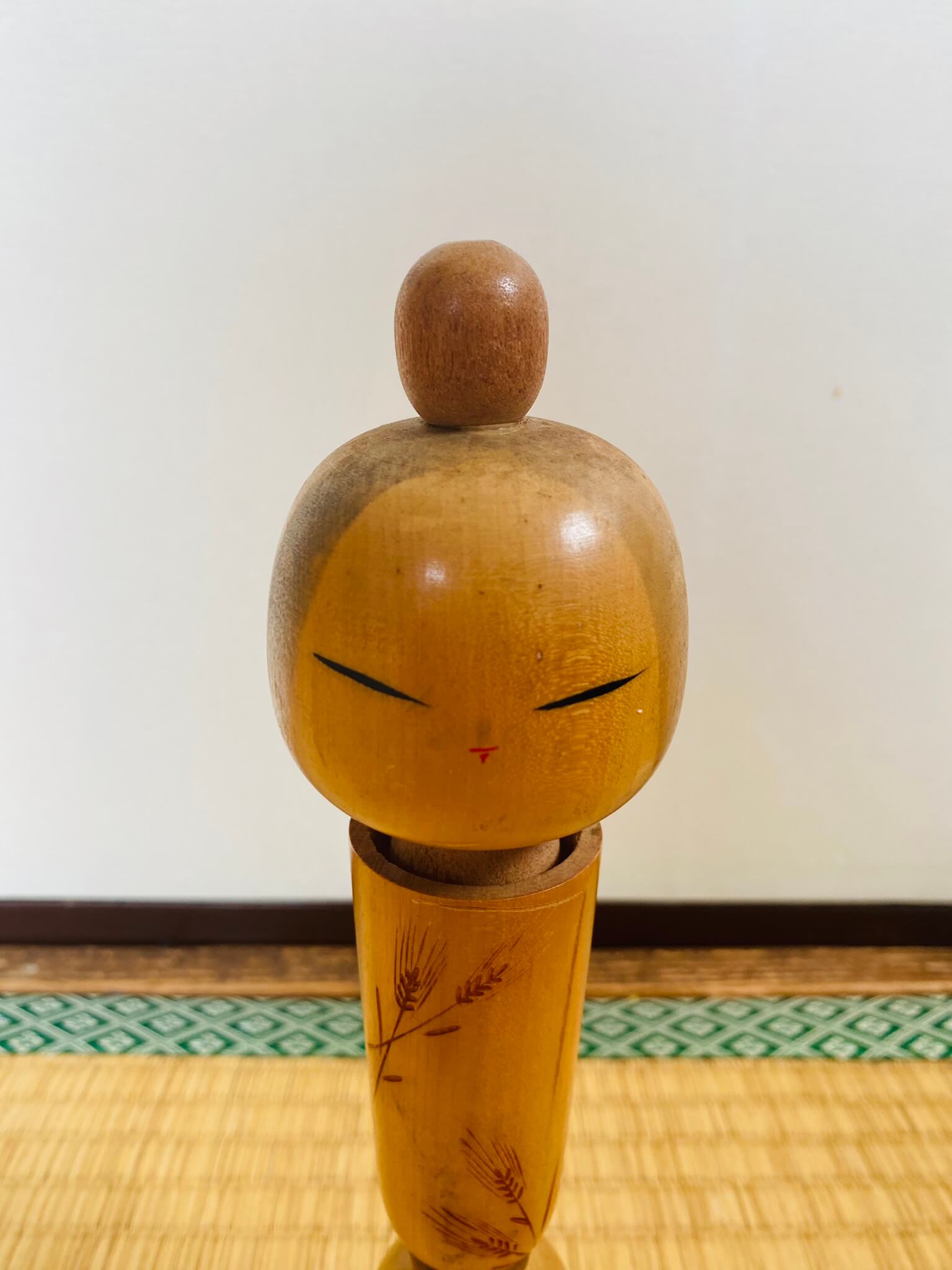 Vintage Creative Kokeshi By Award-Winning Kishi Sadao (1932-1998) | Titled 'Seishin No Komugi' - Spirit of the Wheat'